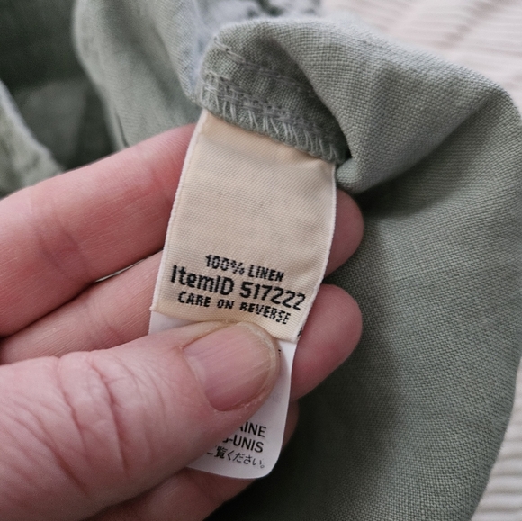 L.L. Bean 100% Linen Women's Green Pants Size 8 Reg - Picture 8 of 10